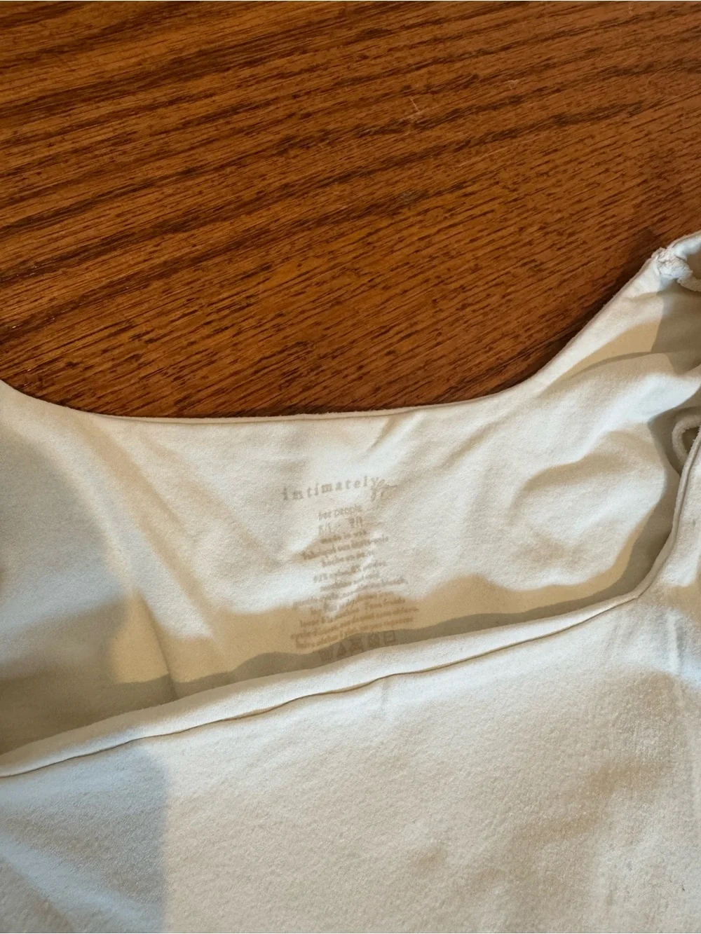 Free People Square Neck Long Sleeve Top in White